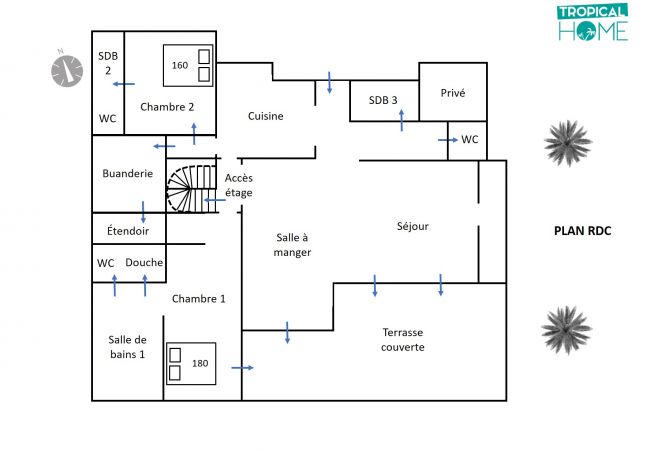 Villa in Saline les Bains - *VILLA COCOTIERS DES SABLES* - waterfront Villa in Saline les Bains - *VILLA COCOTIERS DES SABLES* - waterfront