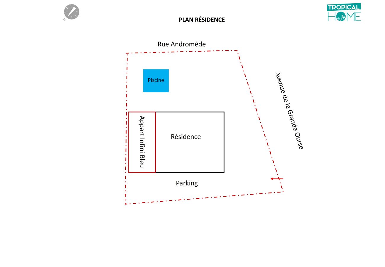 Ferienwohnung in Saint-Gilles les Bains - *APPART INFINI BLEU* - pool und meerblick