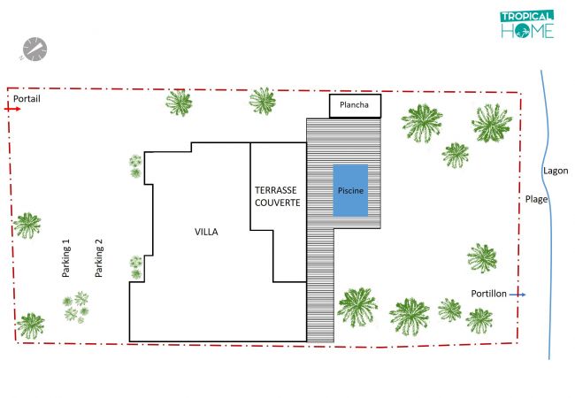 Villa in Saline les Bains - *VILLA COCOTIERS DES SABLES* - waterfront Villa in Saline les Bains - *VILLA COCOTIERS DES SABLES* - waterfront