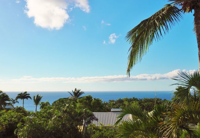 Beautiful sea view of the villa Serenity with tropical home