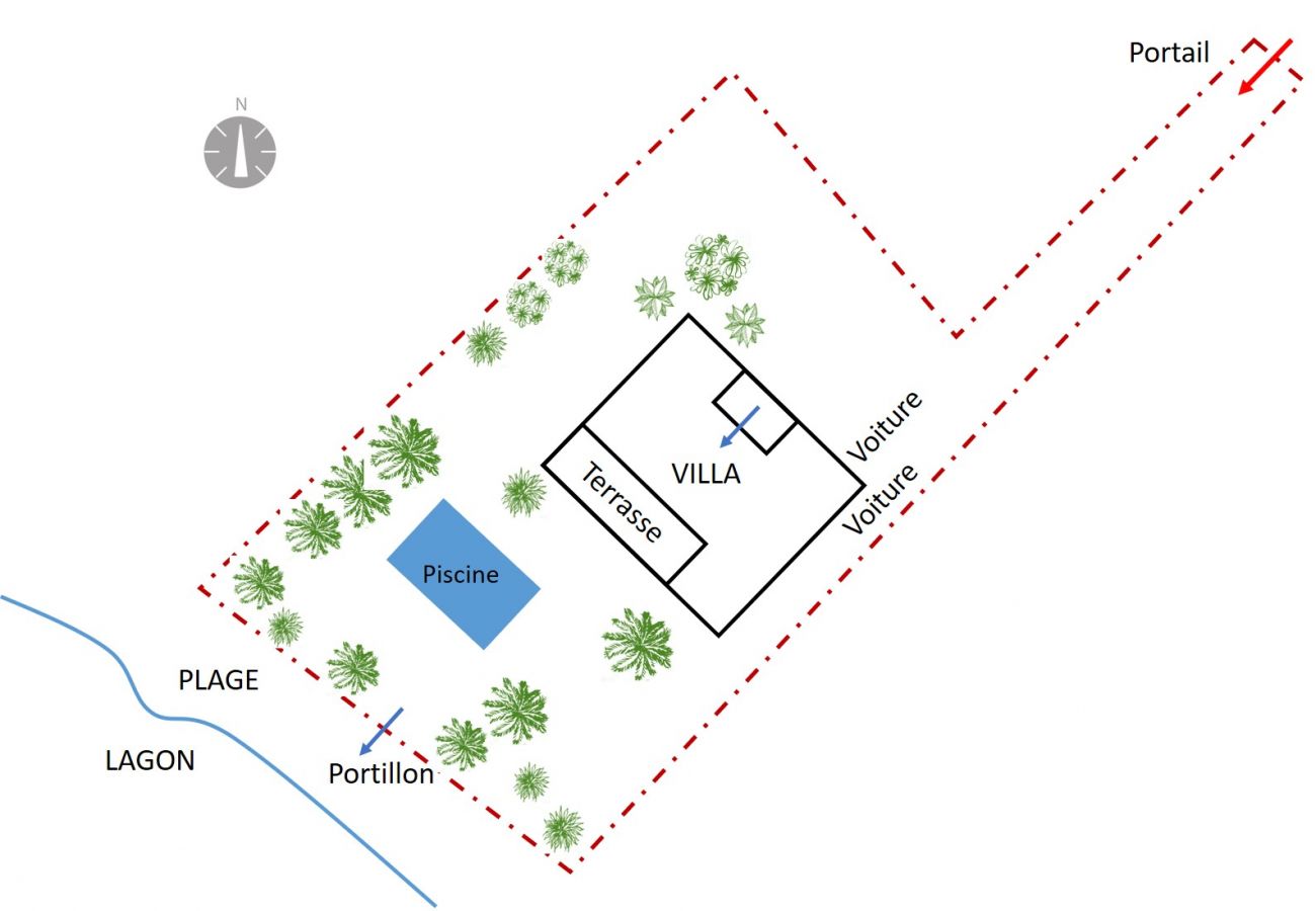 plan de location de vacances sur Tropical Home Réunion