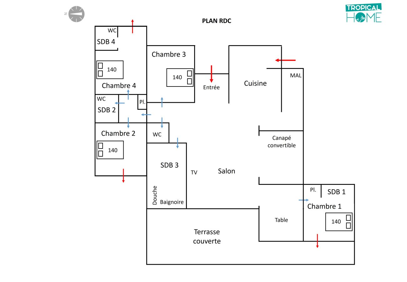 Villa in Saint-Gilles les Bains - *VILLA VÉNUS* - pool and sea view