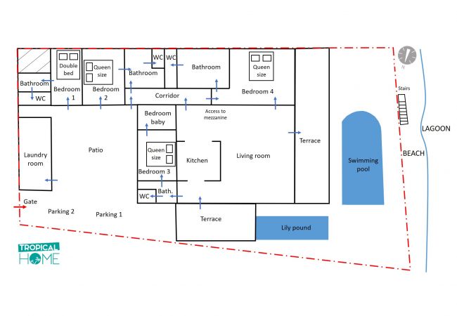 Villa Victoria Reunion Island - Plan