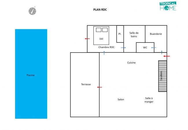 Villa à Saline les Bains - *VILLA VERT CÉLADON* - piscine chauffée et océan Villa à Saline les Bains - *VILLA VERT CÉLADON* - piscine chauffée et océan