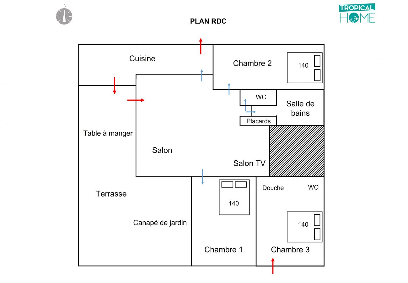 Plan de l'aménagement intérieur