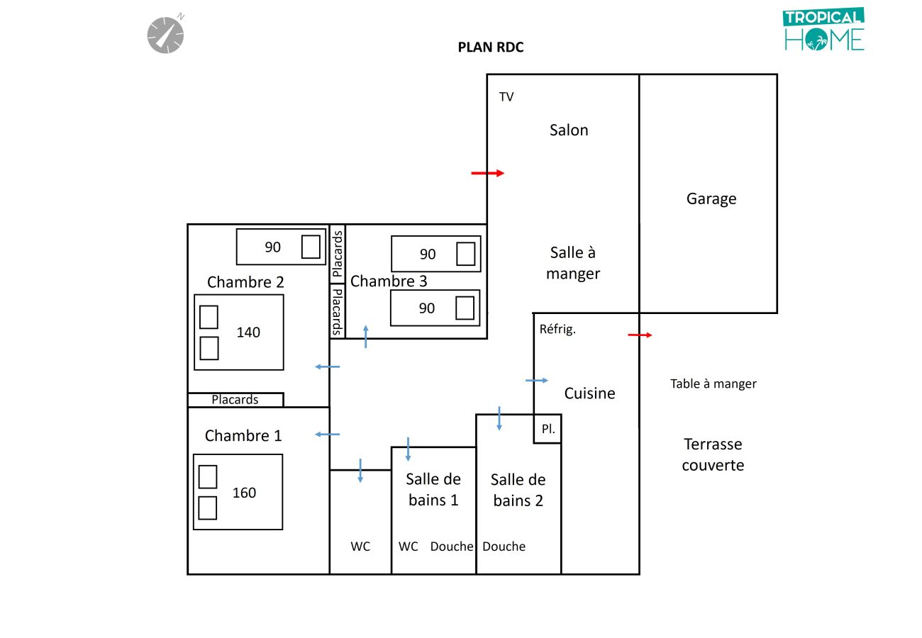 Plan de l'aménagement intérieur