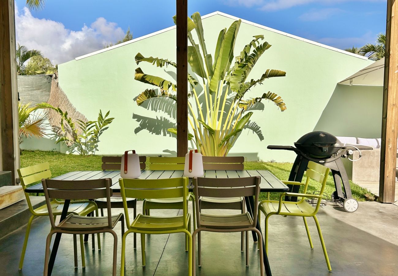 Terrasse de cette location de vacances à la Réunion